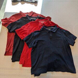 Lot of 4: Duluth Trading No Polo Men's Relaxed Fit Short Sleeve Shirts